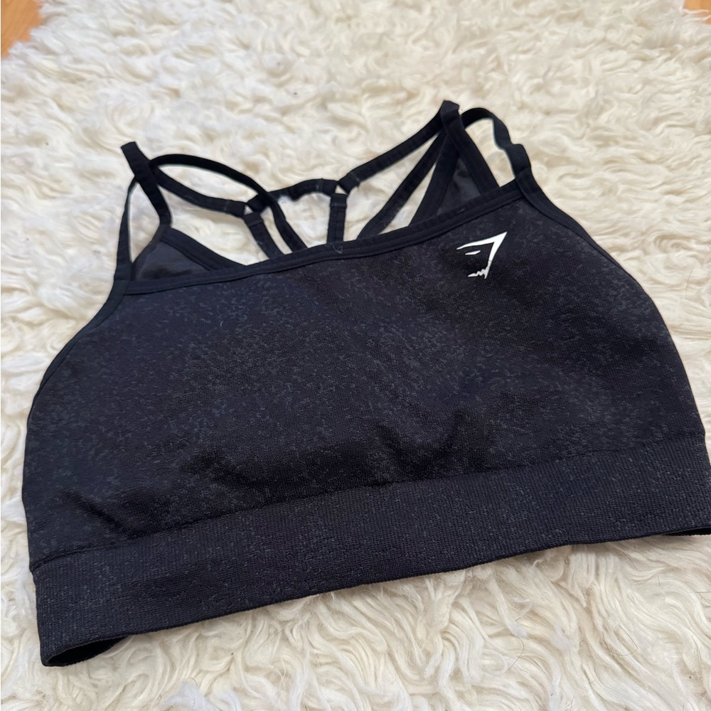 GYMSHARK adapt fleck sports bra black size small